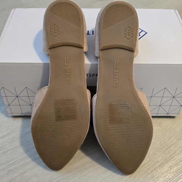 Call It Spring nude vegan suede flats with tassels - Picture 3 of 4